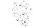 Vector fizzy drink isolated on white background. The texture of the air bubbles. Soda. Circles are going up Royalty Free Stock Photo